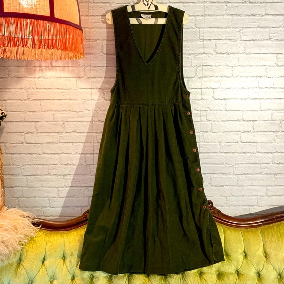VINTAGE 🎈SOLD🎈Dress Overalls Via Saint Andrea Dark Green Size 5/6 - Picture 1 of 15